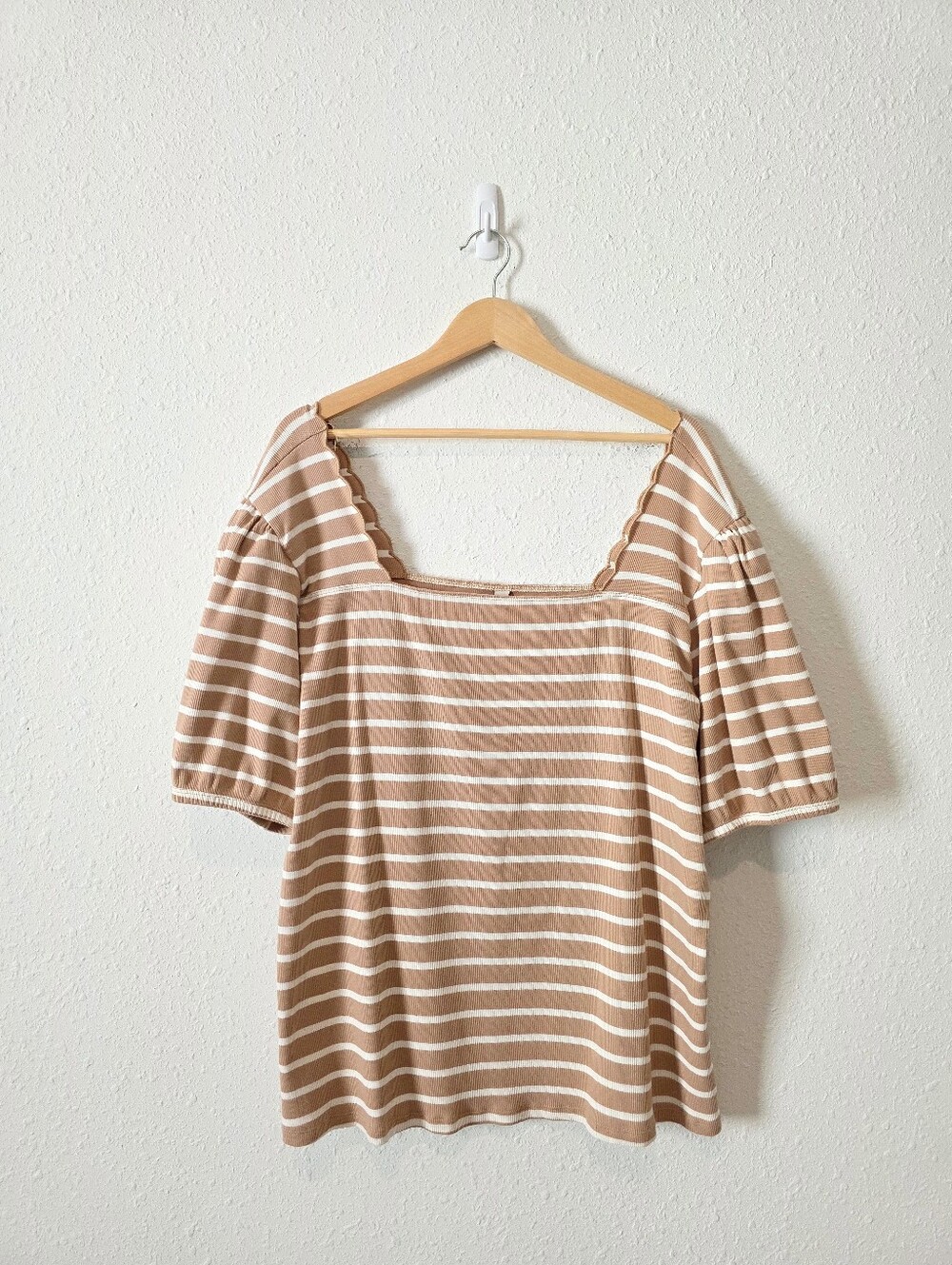 Torrid Striped Squareneck Puff Sleeve Top 4X